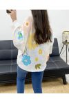 FLORAL PRINT SWEATER PE0023 YELLOW