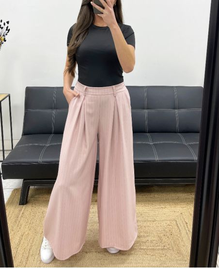 4-PACK STRIPED PLEATED TROUSERS M-L-XL-XXL PE0140 PINK