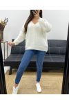 SOFT V-NECK SWEATER PE0065 WHITE