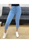 PE0131 BLAUE JEANS HOSE MIT KNITTEREFFEKT