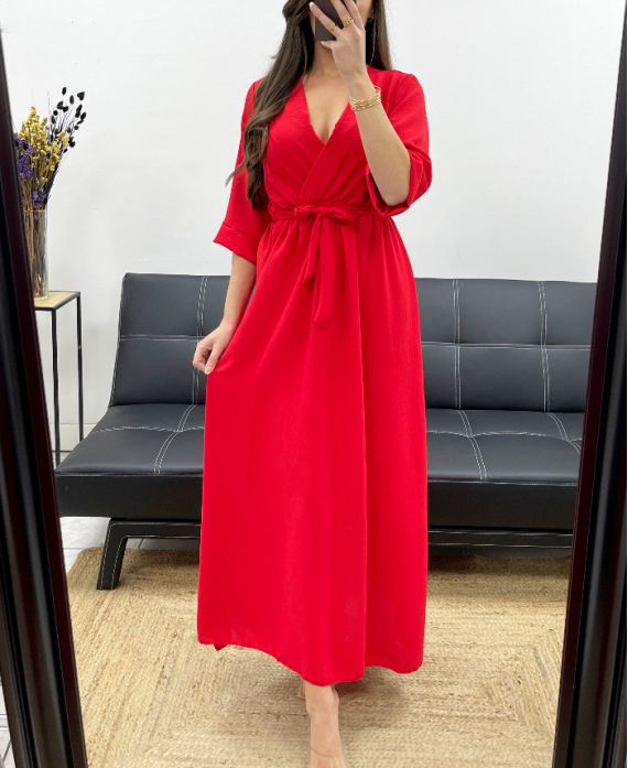 ROBE LONGUE PE0859 ROUGE