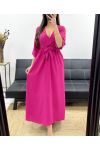 PE0859 FUSHIA MAXI DRESS