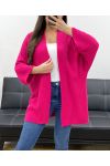 GILET MAILLE PE0058 FUSHIA