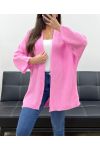 PE0058 GILET IN MAGLIA ROSA