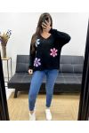 FLOWERS PE0049 PULLOVER BLACK