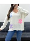 FLOWERS PE0049 WEISSER PULLOVER