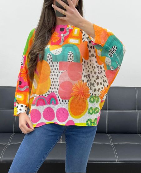 PRINTED SWEATER PE0022 MULTICOLORS