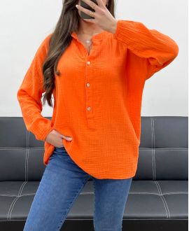 TÚNICA TALLA GRANDE ALGODÓN PE0103 NARANJA