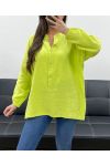 PLUS SIZE TUNIC COTTON PE0103 LIME GREEN