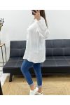 TUNIQUE OVERSIZE COTON PE0103 BLANC