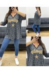 PLUS SIZE VINTAGE T-SHIRT PE0084 ZWART