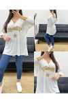 PLUS SIZE VINTAGE T-SHIRT PE0084 WIT