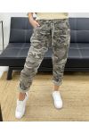 PANTALONE MILITARE EFFETTO STROPICCIATO PE1011 TORTORA