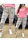 LOOSE CRINKLE EFFECT CAMO TROUSERS PE1011 PINK