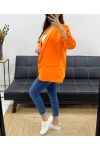 CHAQUETA BLAZER CON FORRO DE MANGA ENROLLADA PE1181 NARANJA