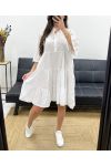 ROBE COTON PE1166 BLANC