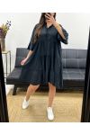 ROBE COTON PE1166 NOIR