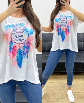 LOOSE PRINTED T-SHIRT PE0209 DREAM CATCHERS