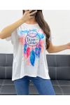 CAMISETA SUELTA ESTAMPADA PE0209 DREAM CATCHERS