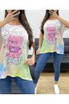 CAMISETA ESTAMPADA SUELTA SS0209 TREE SWEET TEDDY BEAR