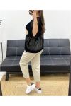 LUREX HEART KNIT SWEATER PE0159 BLACK