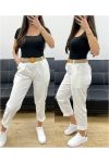 LOOSE PANTS + WAISTBAND PE0310 WHITE