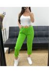 LOSSE BROEK + RIEM PE0310 LIME GROEN