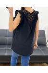 FLUID LACE BACK TOP PE1072 BLACK