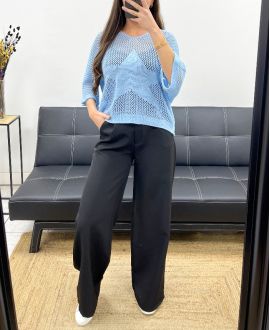 STAR KNIT TOP PE1193 SKY BLUE