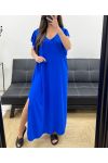 SUKIENKA MAXI OVERSIZE Z WIĄZANIEM NA PLECACH SS1080 KRÓLEWSKI NIEBIESKI