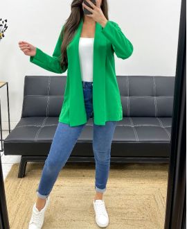 VESTE BLAZER AMPLE PE1120 VERT EMRAUDE