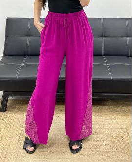 LACE BASE TROUSERS PE1128 PURPLE