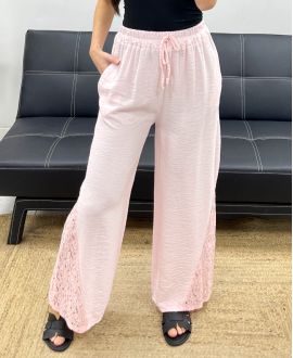 BROEK MET KANTEN BASIS PE1128 ROZE