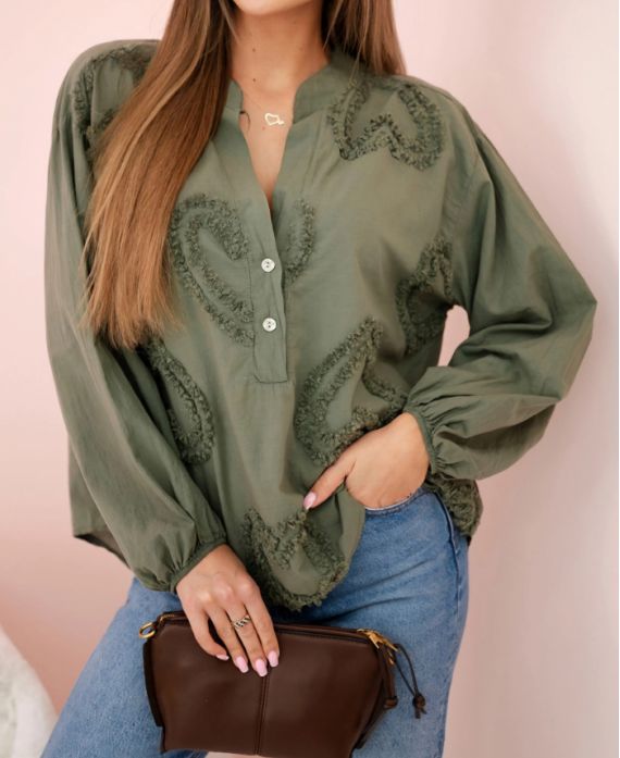 COTTON HEART TUNIC PE1335 KAKI