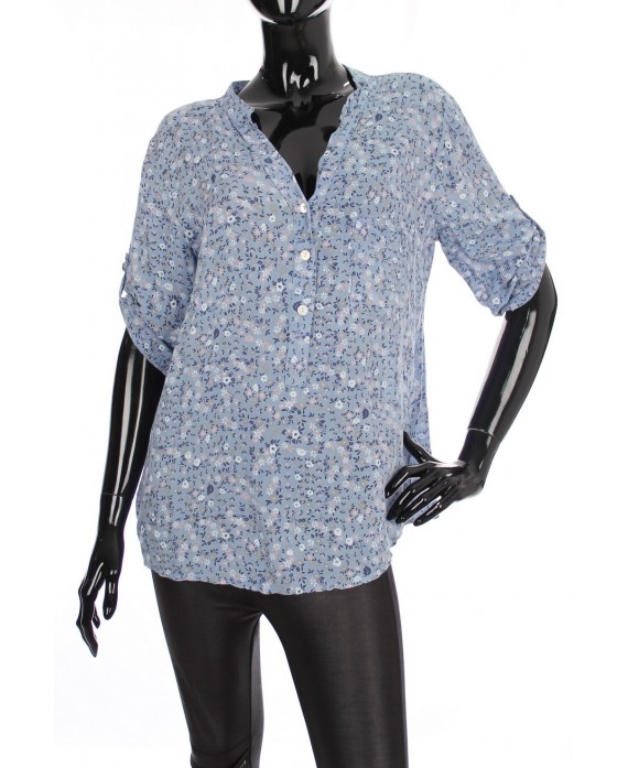 CHEMISE FLEURIE UNE POCHE 1908