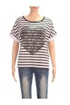 2 X T-SHIRT COEUR 8112