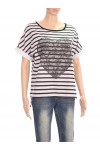 2 X T-SHIRT COEUR 8112