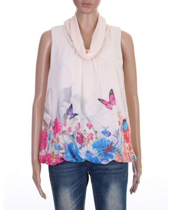 PRINTED TOP BUTTERFLY 8930