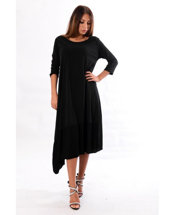 ROBE ASYMETRIQUE NOIR 8128