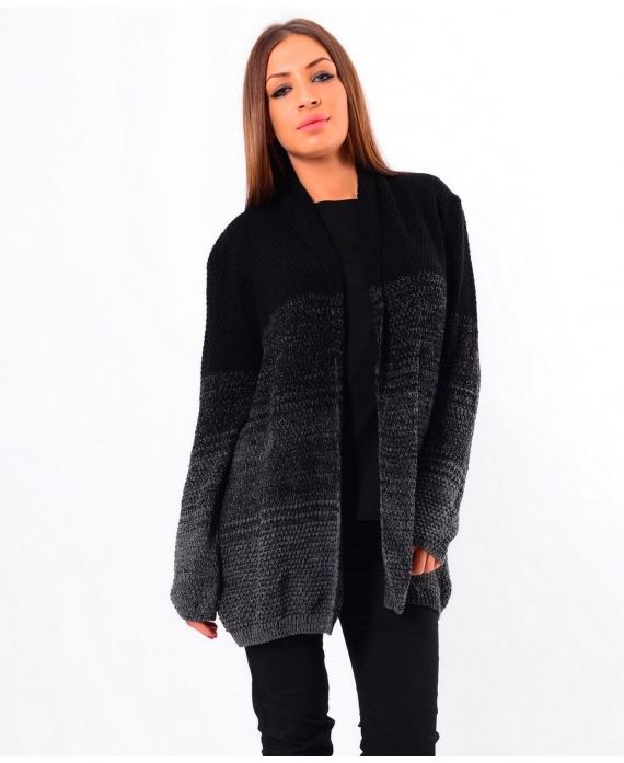 GILET BICOLORE NOIR P3008