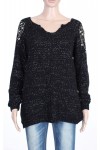 PULLOVER LUREX BLACK P3014