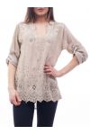 TUNIC SEQUIN S9090 BEIGE