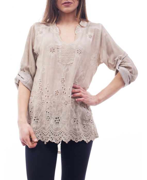 TUNIC SEQUIN S9090 BEIGE