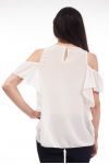 BARE SHOULDER TOP S9169 WHITE