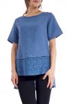 TUNIC LINEN S9182 BLUE