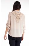 CAMISETA de ENCAJE con ESPALDA S9170 BEIGE