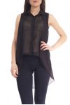 BLUSA asimétrica cubrir S9178 NEGRO