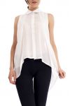 BLUSA asimétrica cubrir S9178 BLANCO