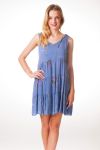 KLEID BLUMEN BLAU-S9349