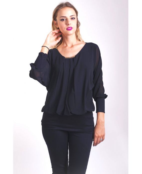 BLOUSE 4011 ZWART